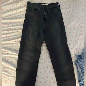 Levi’s women’s black jeans - Mike high skinny jeans size 27